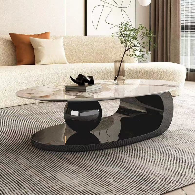 Accessible luxury italian coffee table cream style slate tea table for home living room popular table popular simple rental room coffee table