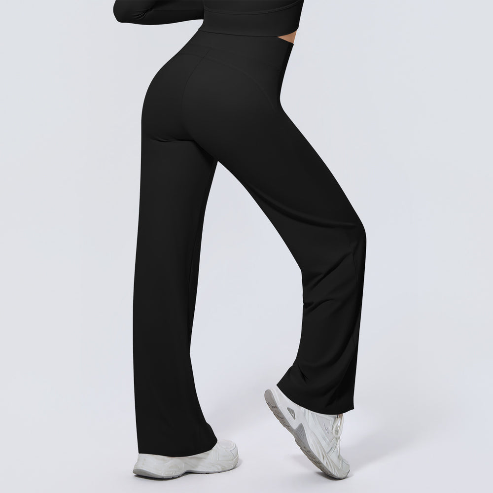 New arrival nude quick-drying yoga pants high waist hip lifting outdoor running sports loose pants draped straight-leg fitness pants