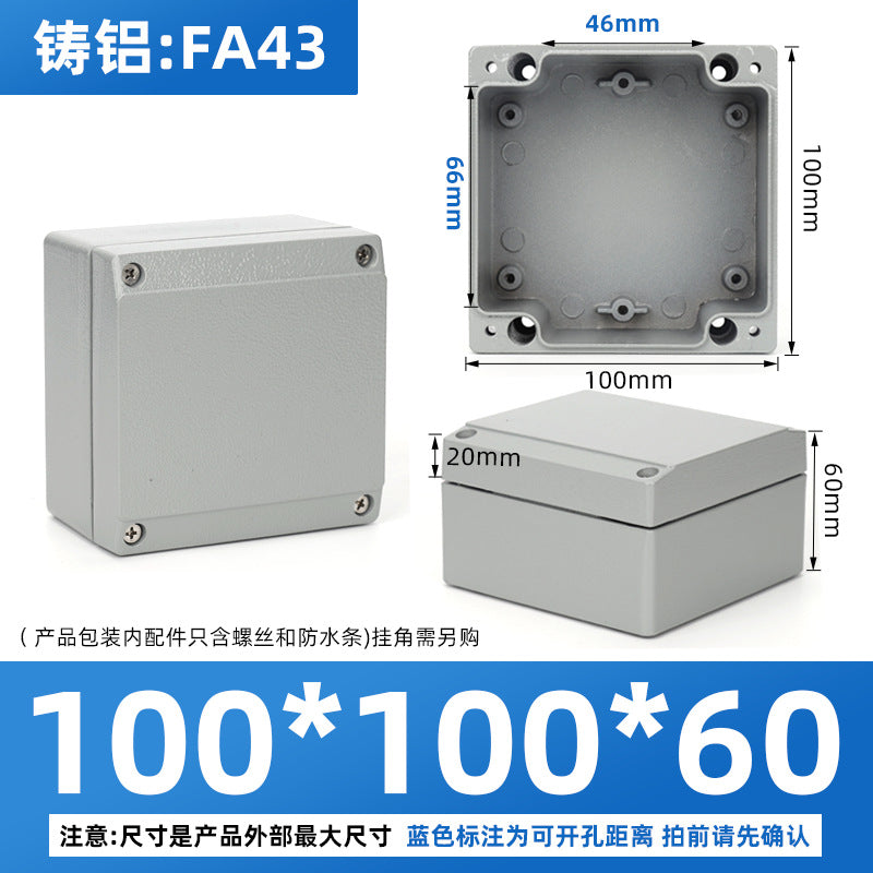 Cast aluminum waterproof box Outdoor waterproof aluminum box Metal box Outdoor terminal box Button box Sealed aluminum waterproof junction box