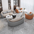 Sales office reception and negotiation rest area sofa chair office business reception and reception three-slot negotiation table and chair combination