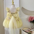 【custom wholesale】girls' dresses  summer new styles bowknot chic baby girl birthday princess dress