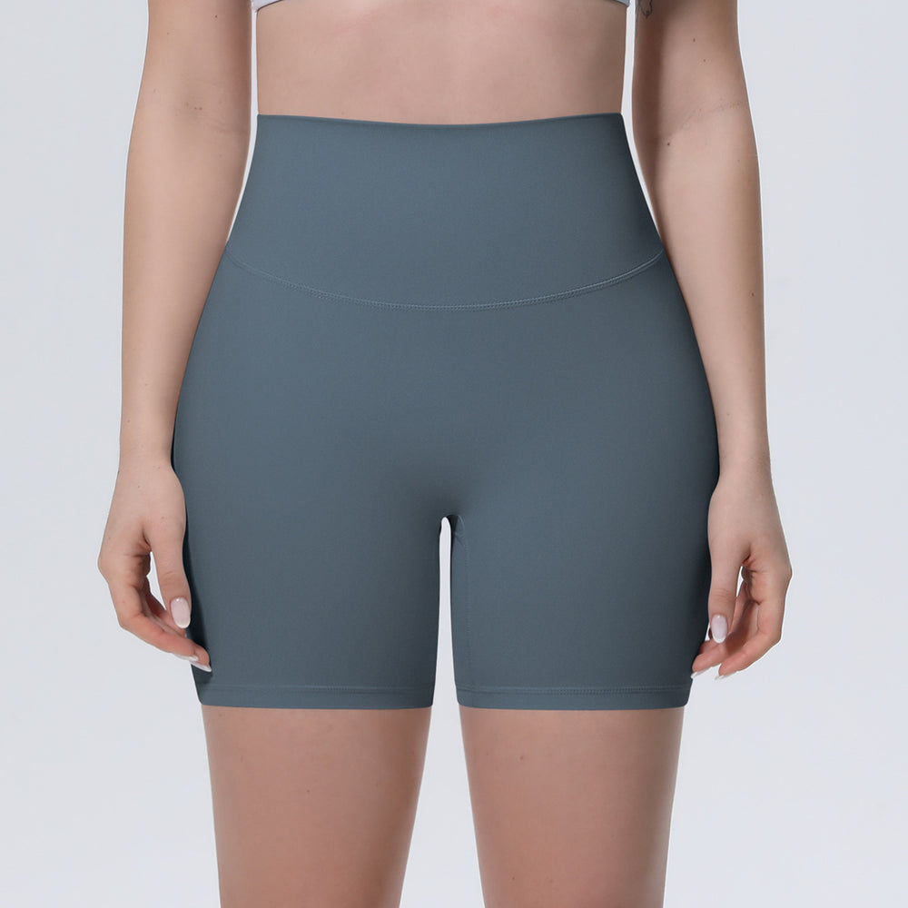 New arrival nude brushed quick-drying yoga pants women's high waist abdominal fitness shorts peach butt tight sports three-quarter pants