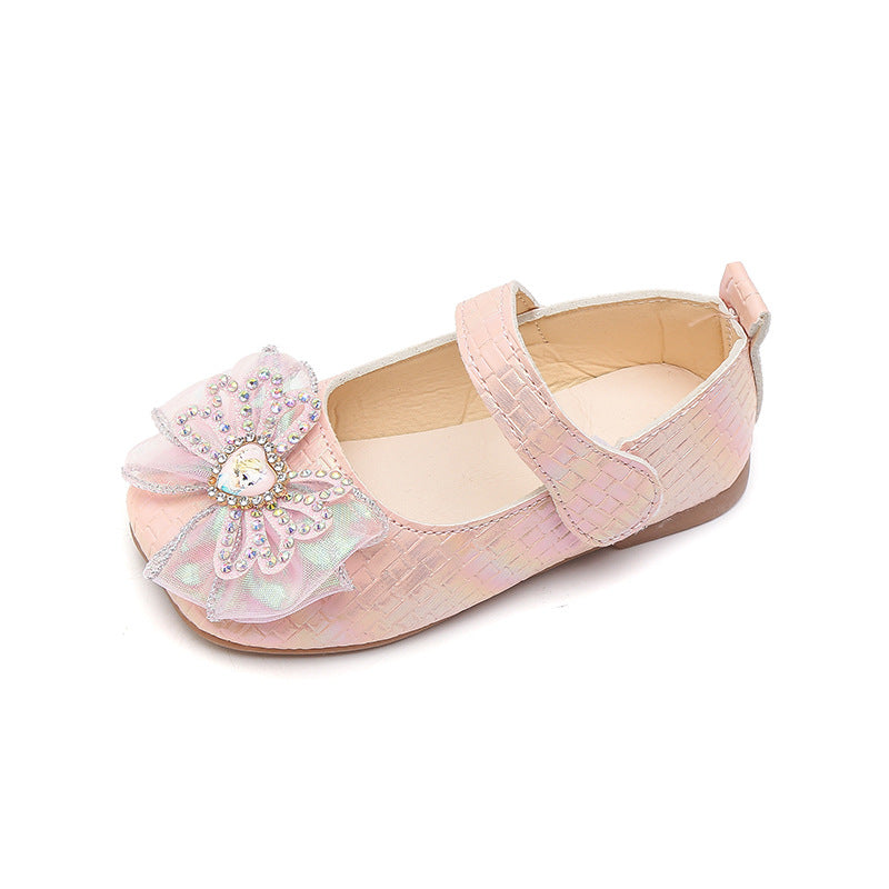 Girls' leather shoes - spring  new collection: princess shoes for baby girls, soft-soled children's shoes, spring/autumn single shoes, pink