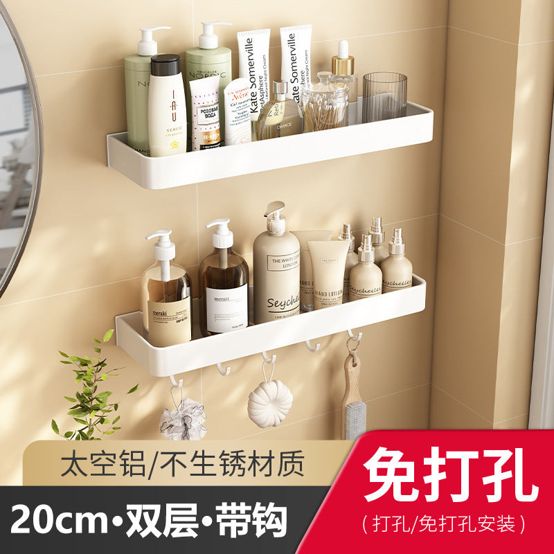 White toilet rack No punching Wall-mounted toilet Toilet washstand Wall bathroom storage rack