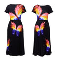 Q067 european and american style women's clothing  new fashion printed top and pleated high-waisted midi skirt two-piece set for export