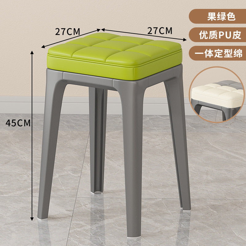 Modern minimalist plastic stool -  new arrival chair - dining chair - light luxury high-end feel - home use - small apartment dining table chair