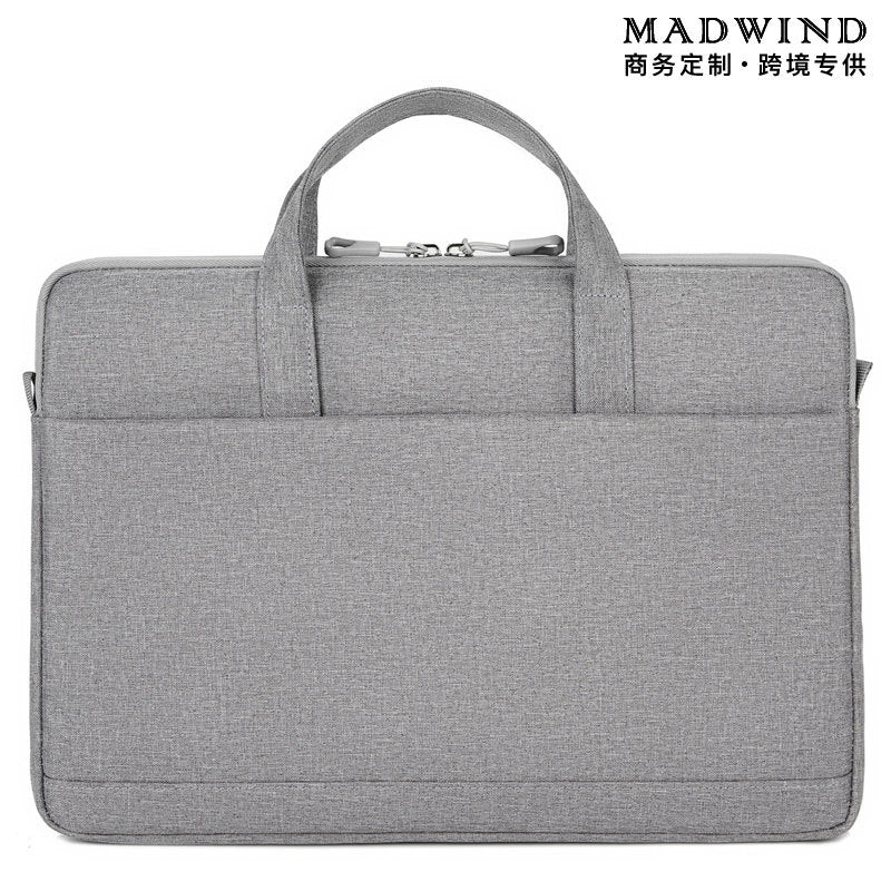 Computer shoulder bag, laptop bag, 15-inch men's and women's simple computer handbag, document gift