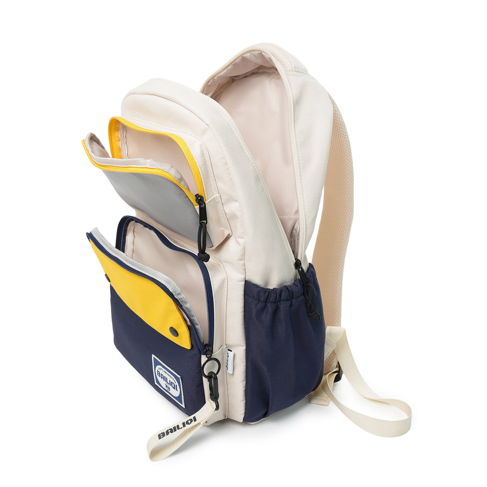 2026 college student large capacity color block backpack - new casual versatile backpack - export backpack for high school and middle school students