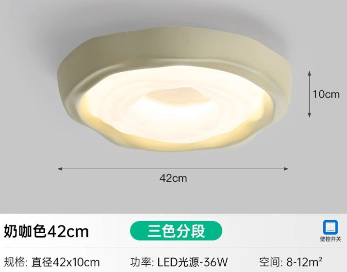 Full Spectrum Ceiling Light Cookies Master Bedroom Ceiling Light Eye Protection Nordic Modern Simple Cream Wind Children's Room Lighting
