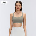 Sexy criss-cross back yoga bra - shockproof, push-up, skin-friendly, breathable running & fitness sports bra for women - d26057