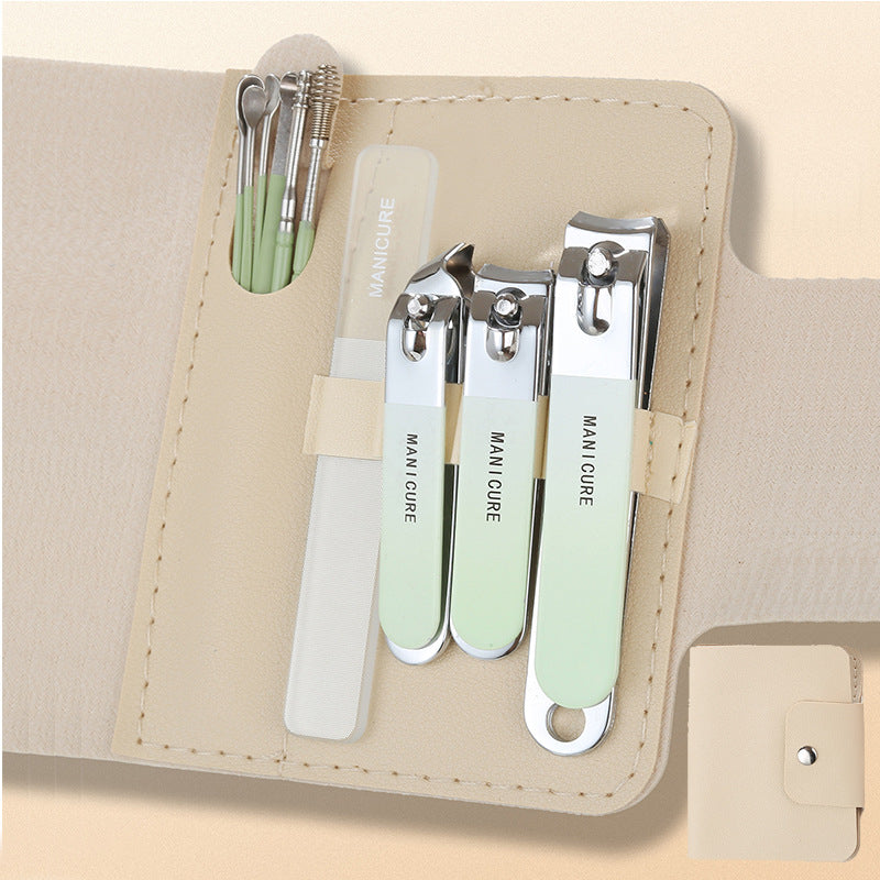 Stainless steel nail clipper set, various manicure sets, nail clipper set, manicure tools, 10-piece set, ready stock wholesale