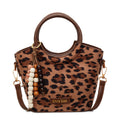 Super hot retro fashion bucket bag 2025 autumn niche design leopard print elegant handbag trendy versatile shoulder bag