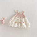 Baby girl summer new sweet lace trim camisole first birthday dress princess bowknot tutu dress