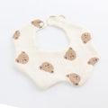 Gauze pure cotton baby saliva towel baby newborn six-layer eating bib cartoon water-absorbent anti-fouling bib wholesale
