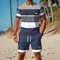 men's short-sleeve and shorts set, casual sportswear set, 3d printed cross-border hot seller, dropshipping available