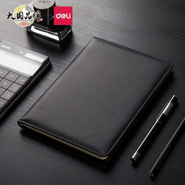 Deli 7901 business leather book super cost-effective 25K notepad notebook PU book 80 pages notebook wholesale