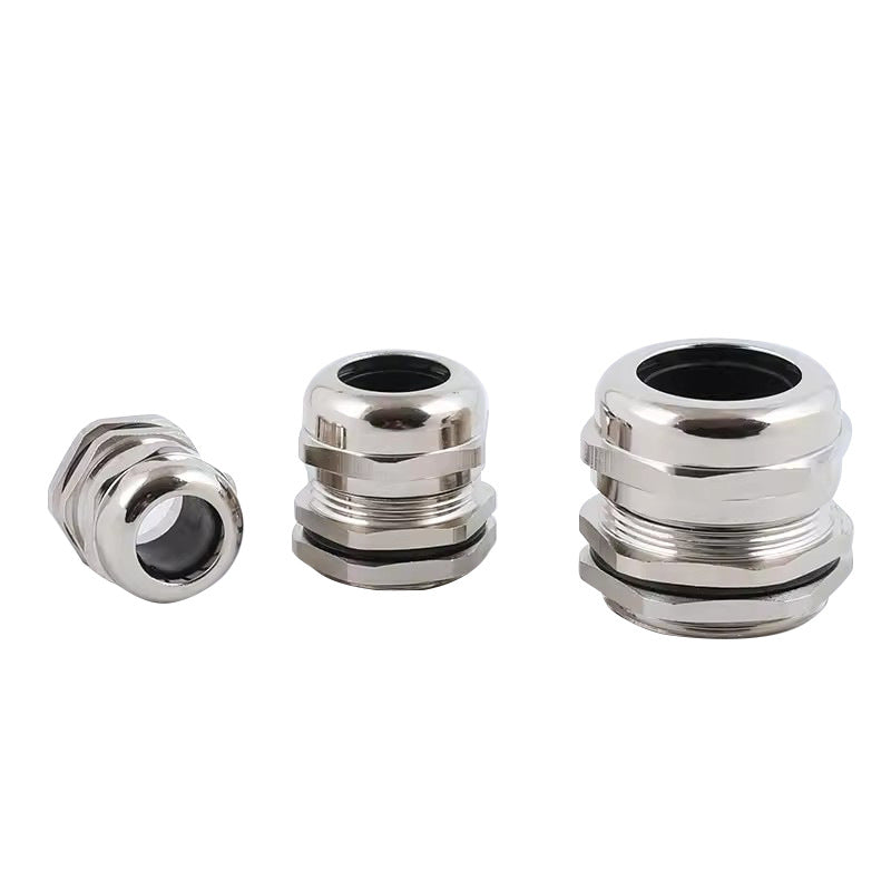 Metal Gegland head Packing box Copper nickel plated cable Waterproof connector Cable gland Guardrail cap Fixed locking head