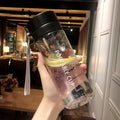 double-lid sports frosted water cup, high temperature resistant, large capacity plastic cup, student outdoor convenient cup wholesale
