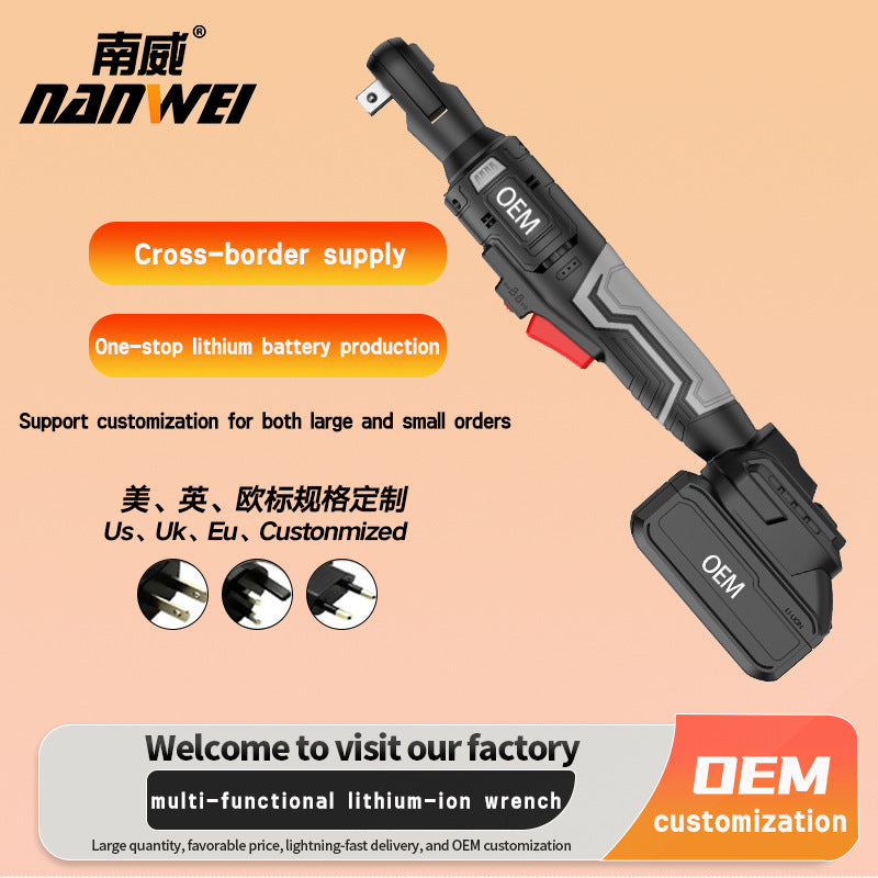 personalized nanwei brushless ratchet wrench lithium battery portable torque wrench car nut removal electric wrench