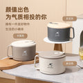 304 stainless steel instant noodle bowl - student meal bowl with lid, creative water filter, convenient noodle bowl, dormitory lunch box - $6 gift