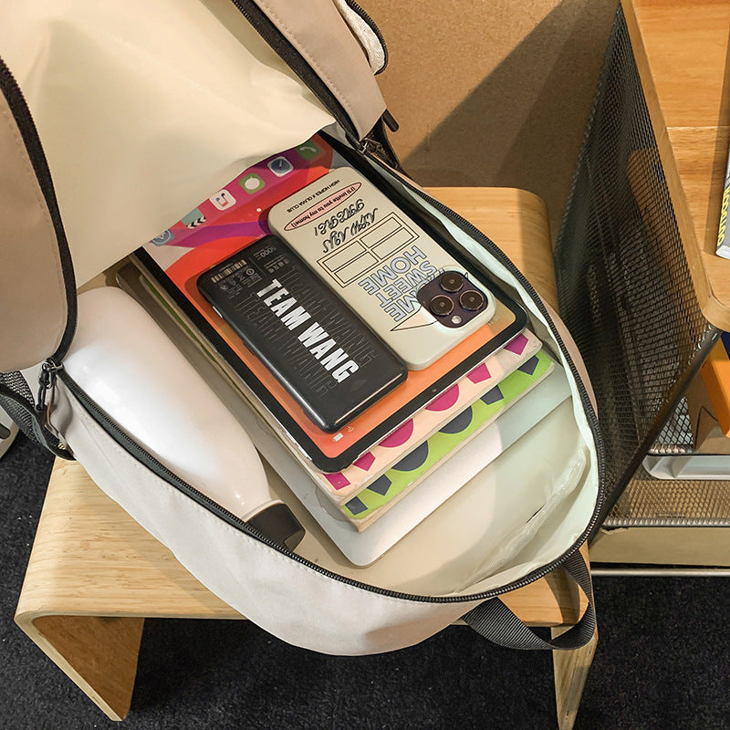 Backpack New Trend Simple Large Capacity Student Backpack Outdoor Travel Sports Backpack Men and Women