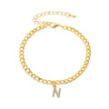 fashion anklet casualeasiest for match shiny diamond big english letter anklet fashiontrendy anklet