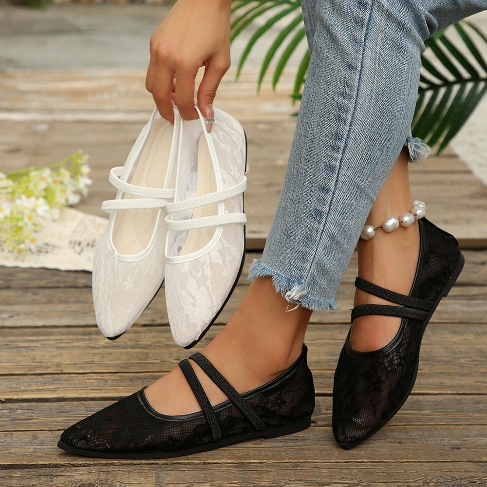 Plus size women's single shoes for export,  summer new korean style casual flat mesh breathable mules