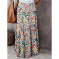 Aliexpress cross-border original design: new women's summer floral print midi skirt