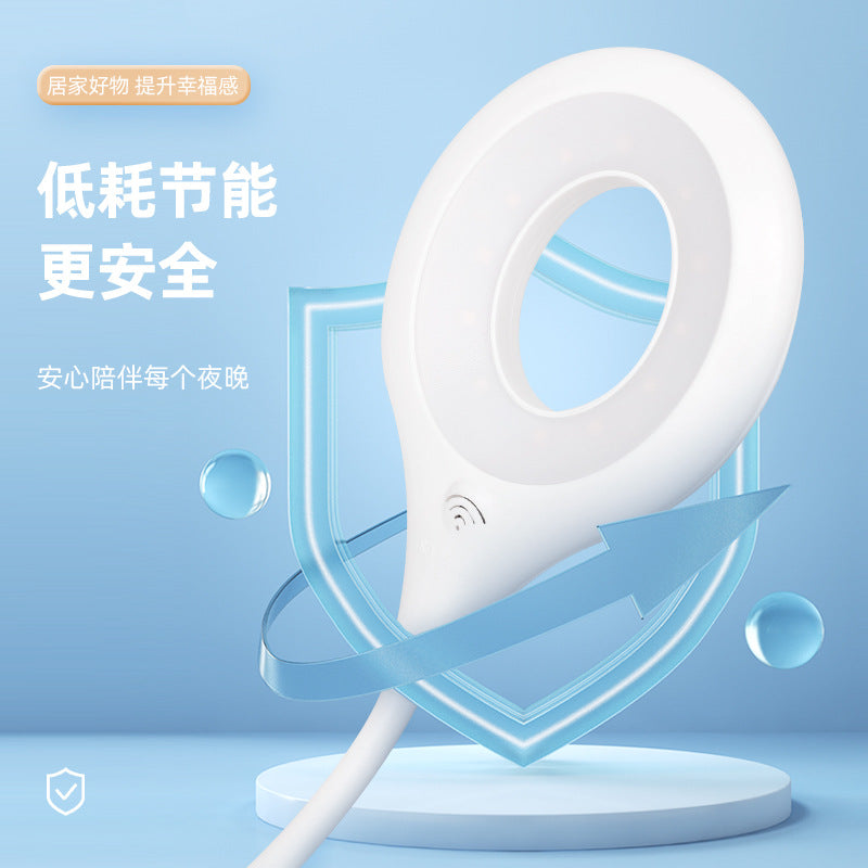Smart voice-activated night light - usb powered led desk lamp for bedroom, bedside, office, and home use