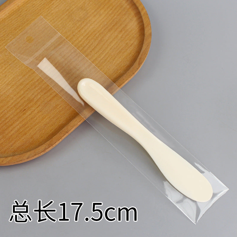 Medium-sized facial mask spatula, plastic beauty mixing stick, applicator, scraper, body mask stick, packaged, 17.5cm long