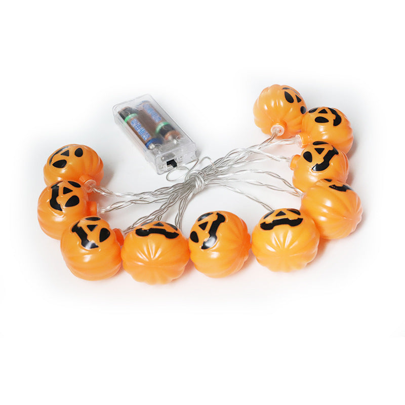 LED Halloween Pumpkin Decorative Light String Battery Box USB Remote Control Atmosphere Ghost Festival Party Skull Ghost Lantern