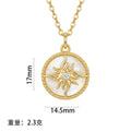 popular copper inlaid zirconium white shell geometric necklace for women accessible luxuryniche stylefashioneasiest for match non-fading clavicle chain jewelry