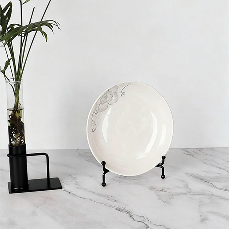 Ins style metal bracket netease cloud vinyl record storage desktop clock support bracket iron ceramic plate bracket