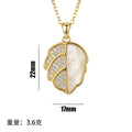 easiest for matchstylishbest selling micro-embedded white shell leaf necklace for women, simple fashionelegantpopular clavicle chain jewelry