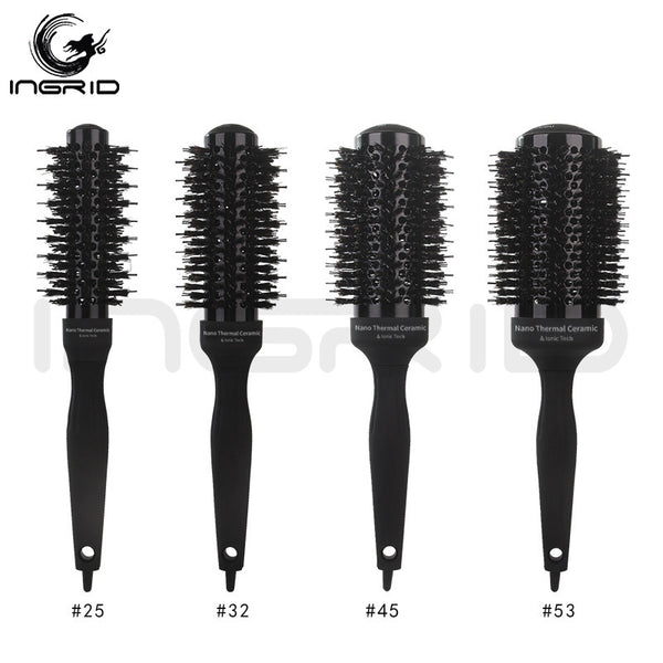 Hair Salon Cylinder Roller Comb Aluminum Tube Nylon Curling Comb Curling Hair Tool Mane Comb Hair Stylist Hair Styling Comb