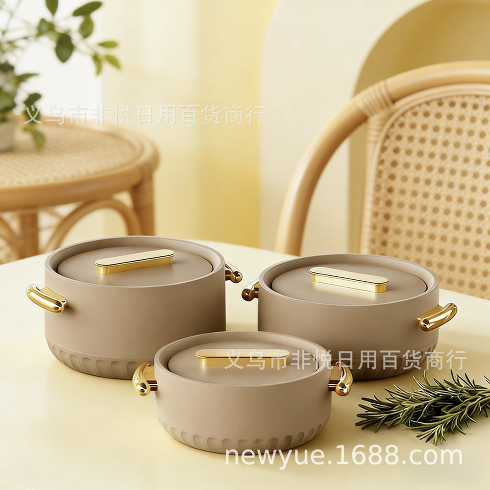 New cross-border hot seller: factory direct foodwarmer insulated lunch box & food warmer bucket - 3-piece set for africa & nigeria