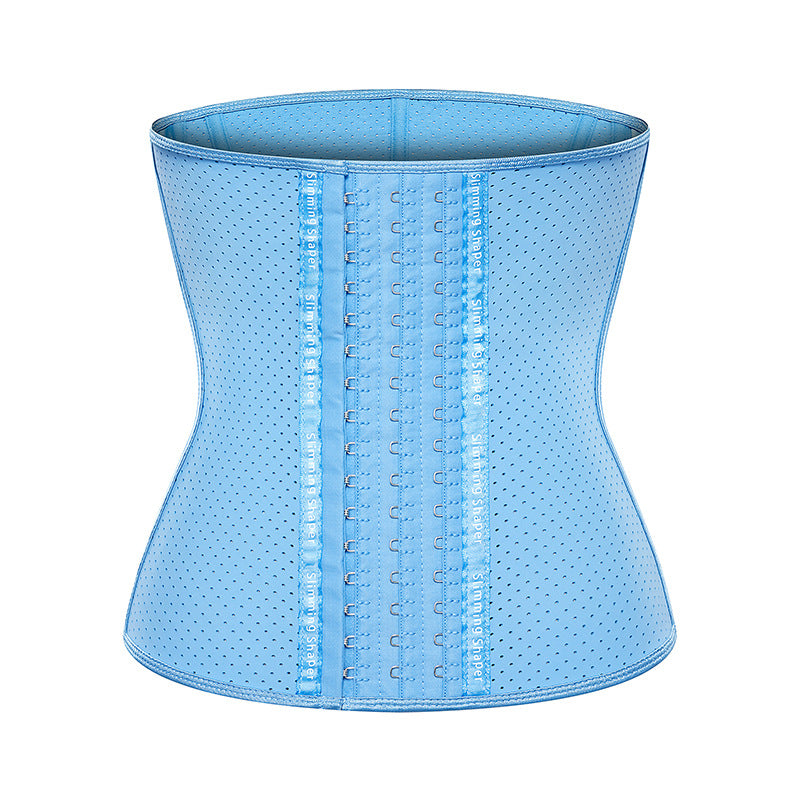 Ocean blue sports fitness shapewear waist support belt postpartum belly shaping waist cincher fishbone corset top