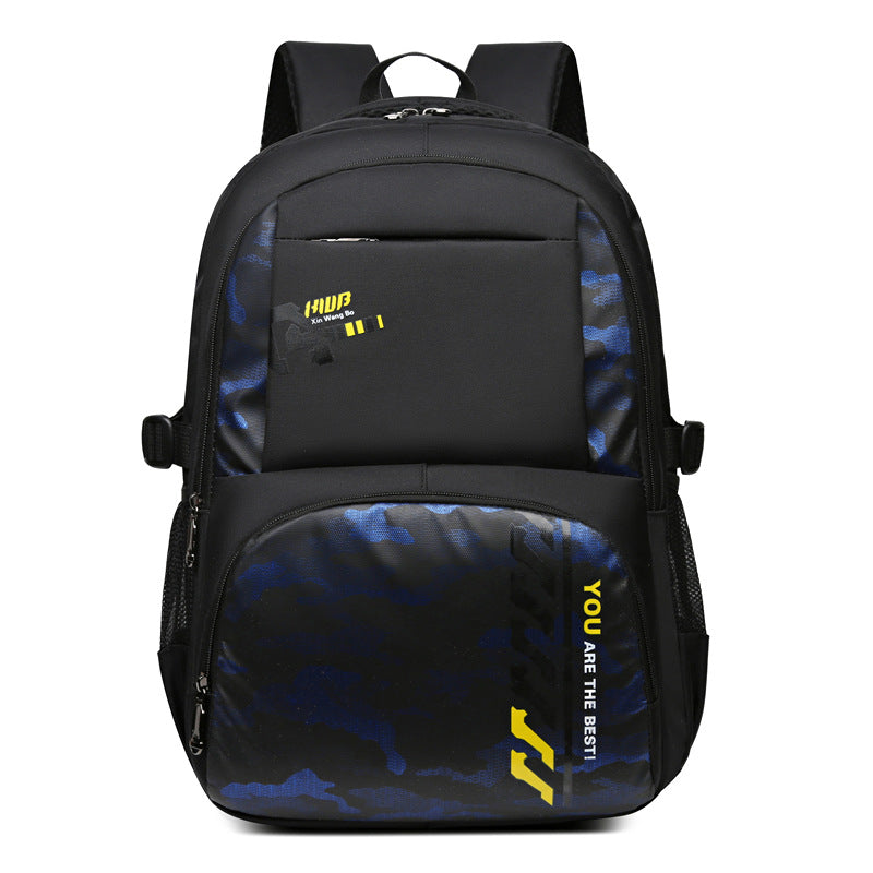 Manufacturers wholesale new backpacks for primary and secondary school students, large-capacity backpacks, casual and simple boys and girls, junior high school students schoolbags