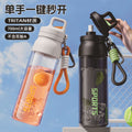 One-click lid opening water cup tritan one lid three drinks outdoor large capacity sports water cup fitness men's and women's cycling water kettle