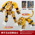 Kids' assembly mecha warrior alloy robot - boy's educational transforming dinosaur mechanical tyrannosaurus rex model toy