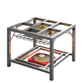 Winter home heating table foldable warming table stainless steel fire pit table dining table coffee table dormitory rental house handy gadget