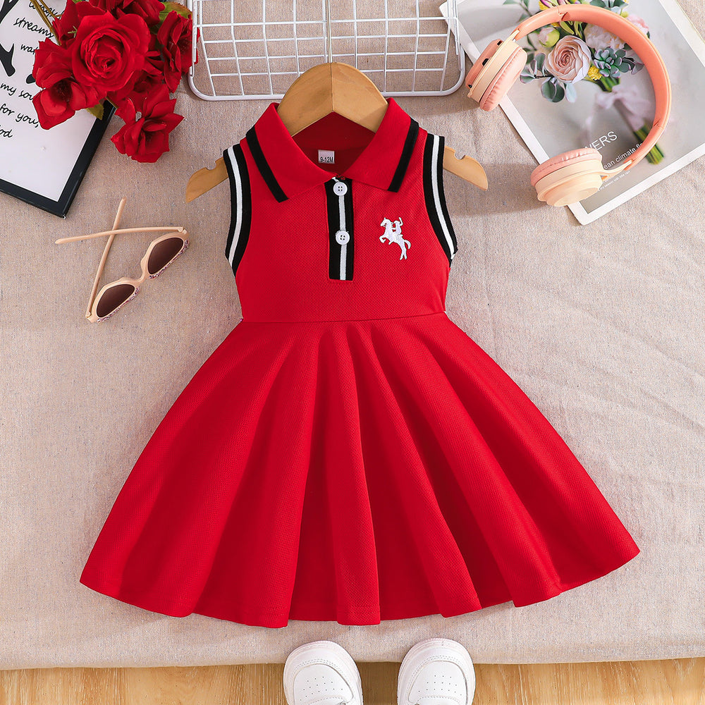exclusive: baby girl sleeveless dress - spring/summer embroidered design, sweet & adorable style