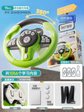 Kids' steering wheel toy - simulated driving, car seat back entertainment, baby soothing, multifunctional early education learning machine