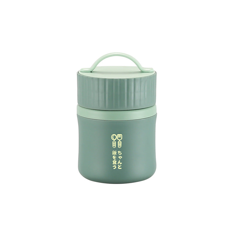 304 stainless steel yellow duck soup cup portable breakfast cup small lunch box bucket with cutlery insulated student lunch box gift