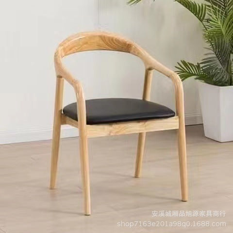 Chinese restaurant all solid wood dining chair creative study back chair Shu Mei Te chair sales department tea log negotiation chair