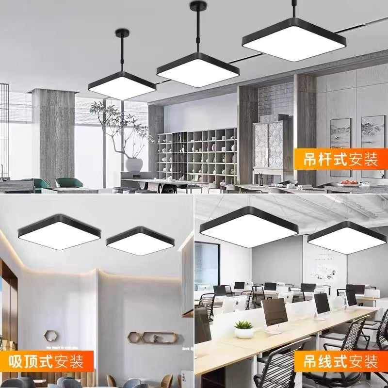 LED sloping roof square sloping roof square chandelier restaurant living room duplex loft commercial store creative lighting