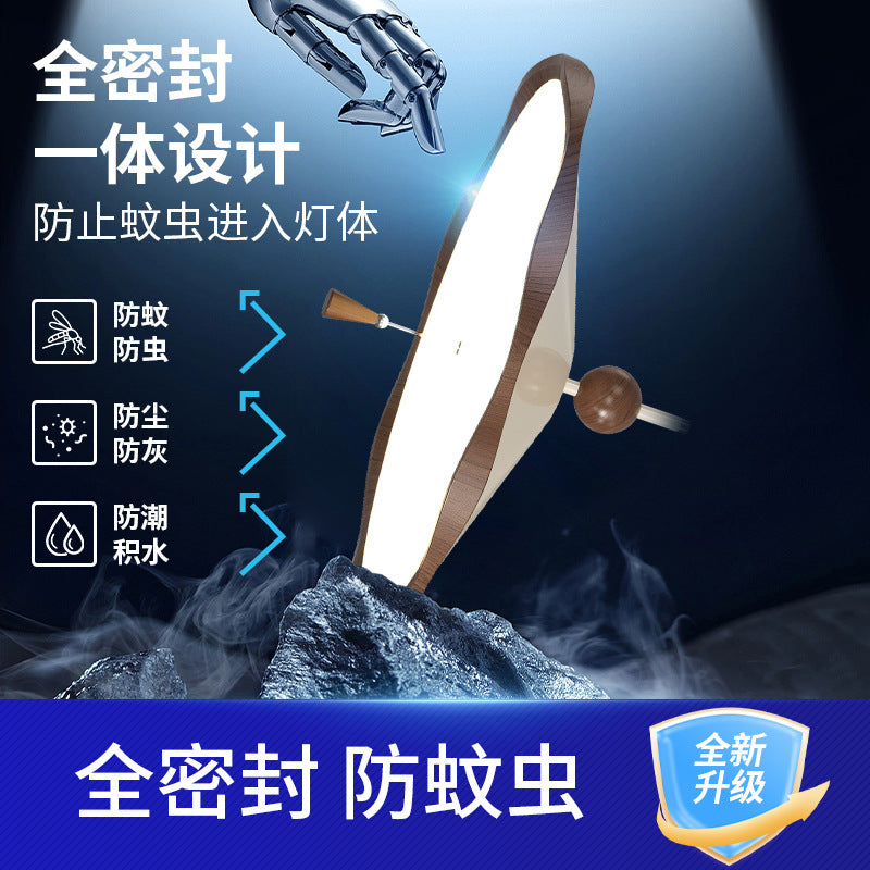 Wind chime chandelier French medieval style high-end atmosphere creative dining room light 2025 new walnut pattern restaurant