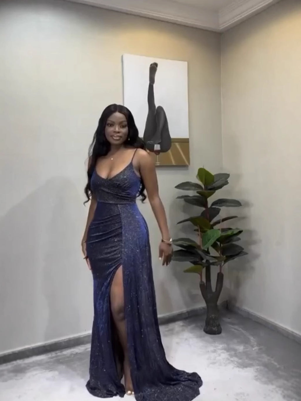 European and American style fashion new product flash suspender low-cut sexy irregular hip-wrapped dress women's clothing