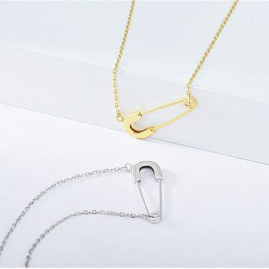 2024 amazon fashion cross-border new safety pin pendant necklace - trendy, unique, and versatile jewelry for women