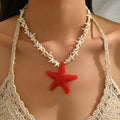 Bohemian beaded necklace wholesale european and american cross-border shell jewelry high-end exaggerated starfish pendant necklace for women